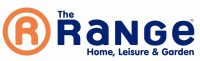 The Range Home, Leisure & Garden logo featuring an orange circular "R" symbol and dark blue text.